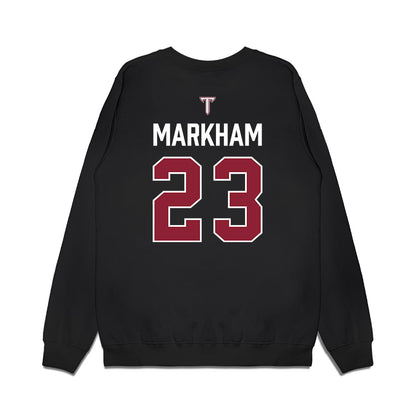 Troy - NCAA Baseball : Houston Markham - College World Series Premium Crewneck Sweatshirt-1