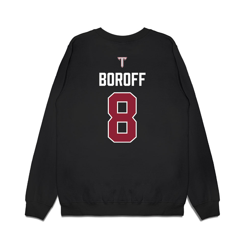 Troy - NCAA Baseball : Jabe Boroff - College World Series Premium Crewneck Sweatshirt-1