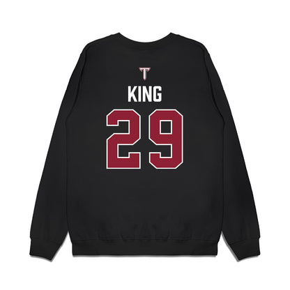 Troy - NCAA Baseball : Dylan King - College World Series Premium Crewneck Sweatshirt-1