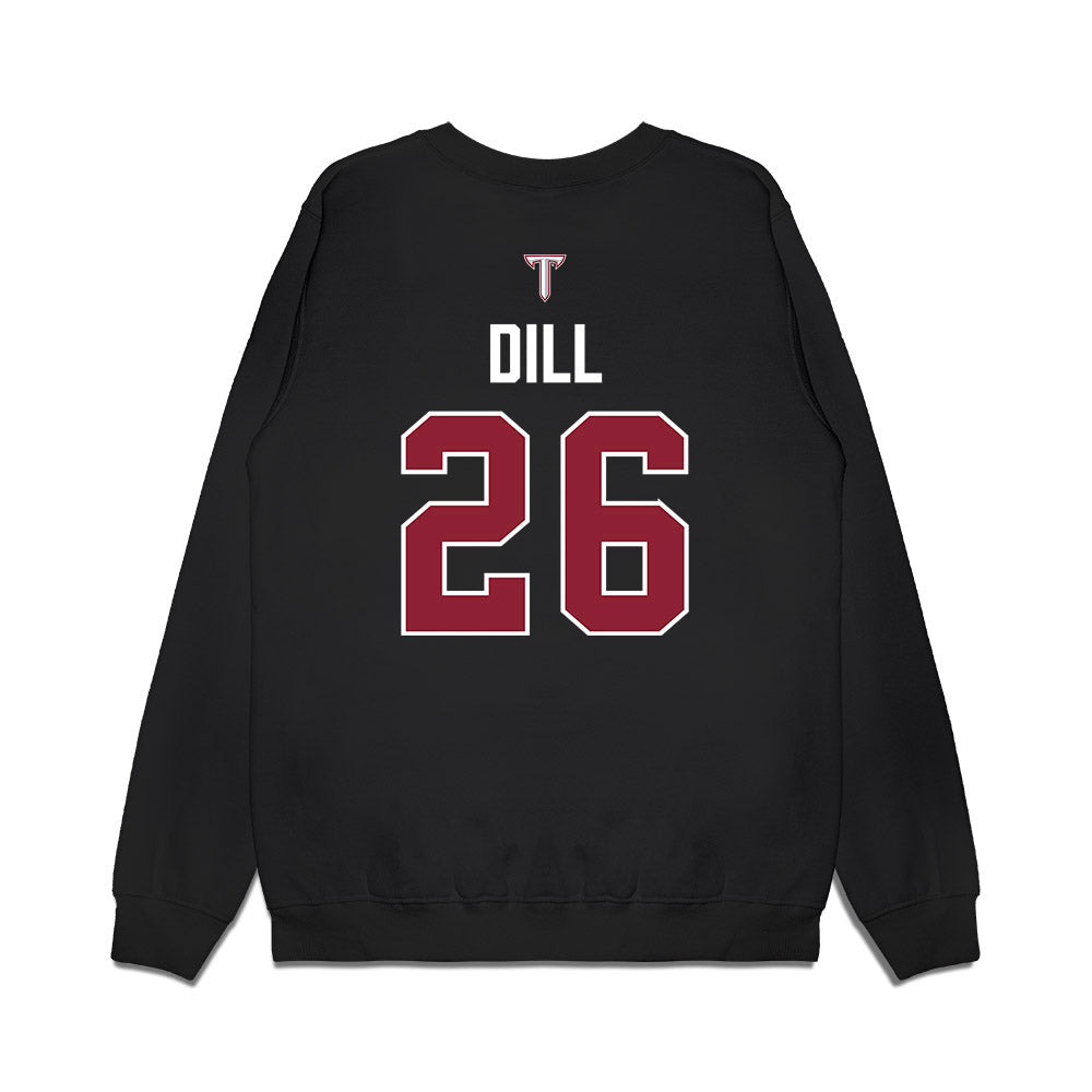 Troy - NCAA Baseball : Matthew Dill - College World Series Premium Crewneck Sweatshirt-1