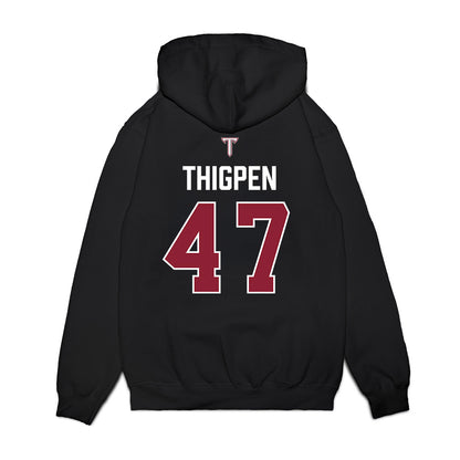 Troy - NCAA Baseball : Noah Thigpen - College World Series Premium Hooded Sweatshirt-1