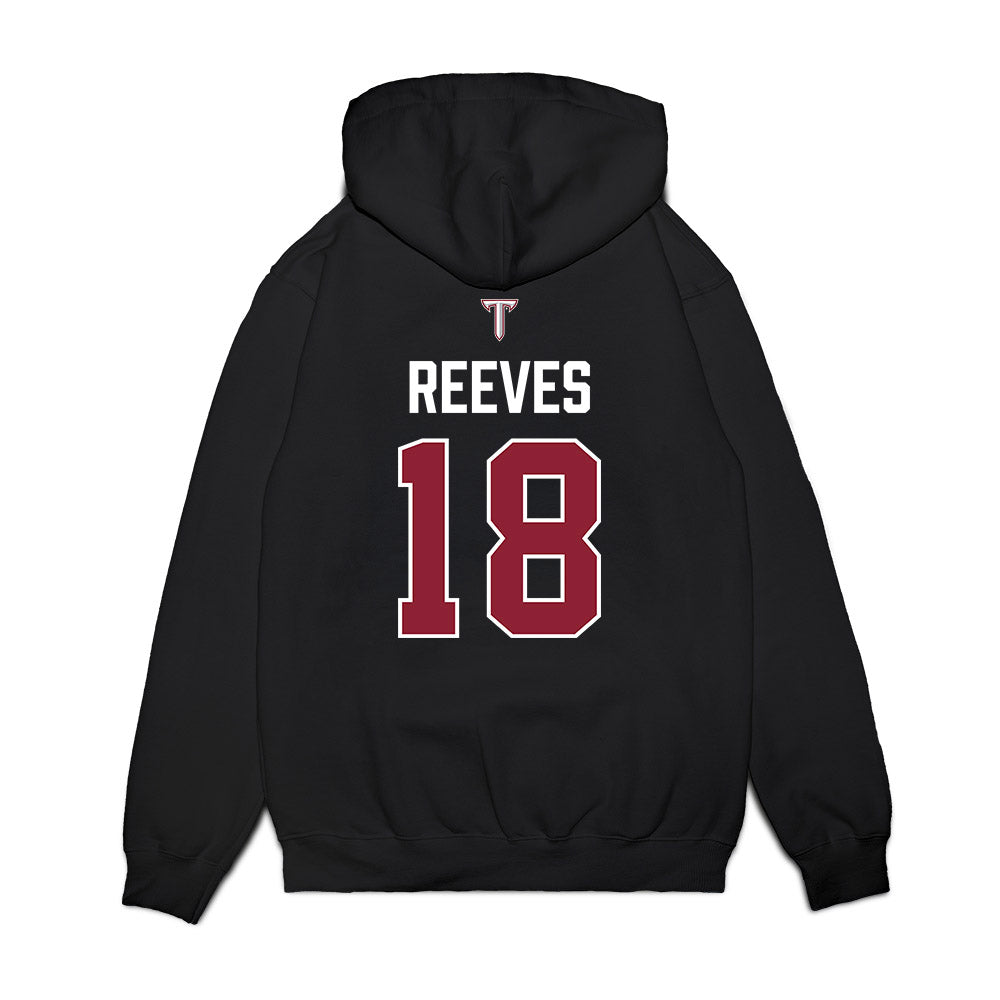 Troy - NCAA Baseball : Caden Reeves - College World Series Premium Hooded Sweatshirt-1