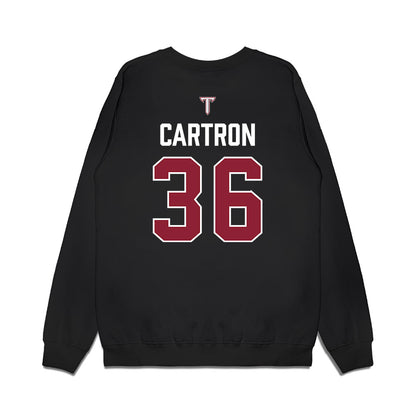 Troy - NCAA Baseball : Chase Cartron - College World Series Premium Crewneck Sweatshirt-1