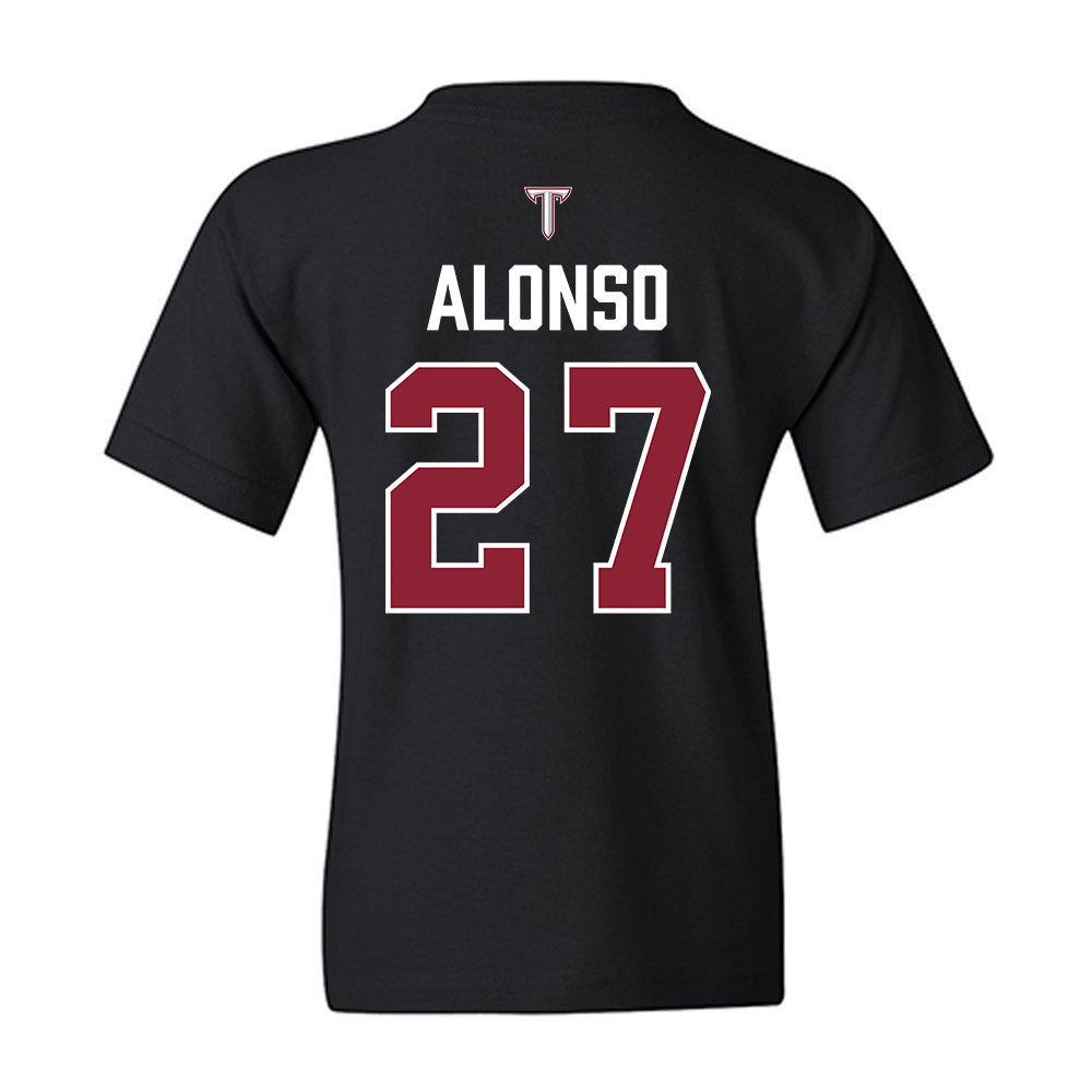 Troy - NCAA Baseball : Dylan Alonso - College World Series Youth T-Shirt-1