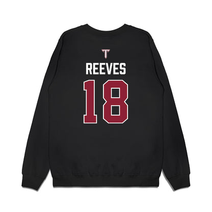 Troy - NCAA Baseball : Caden Reeves - College World Series Premium Crewneck Sweatshirt-1