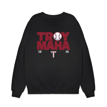 Troy - NCAA Baseball : Noah Thigpen - College World Series Premium Crewneck Sweatshirt-0