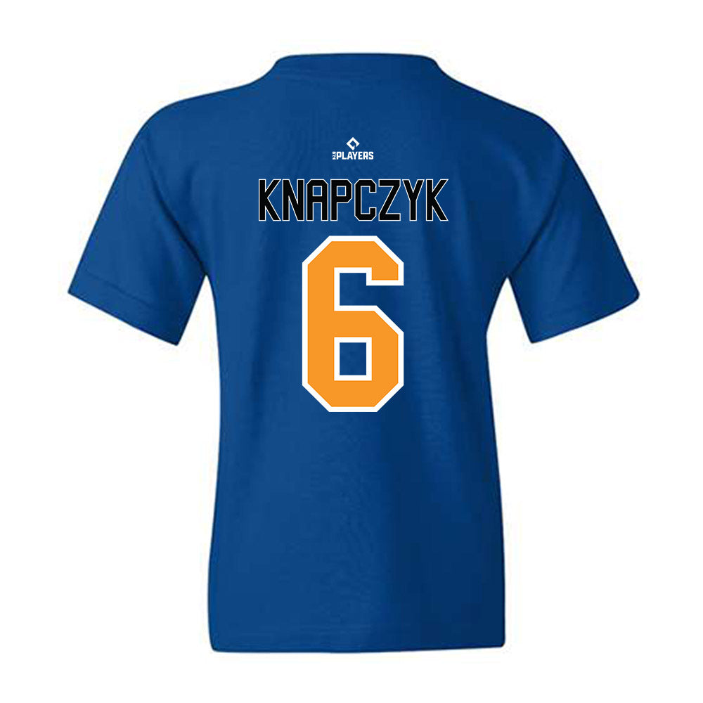 Akron Rubber Ducks - MILB Baseball : Christian Knapczyk - Youth T-Shirt-1