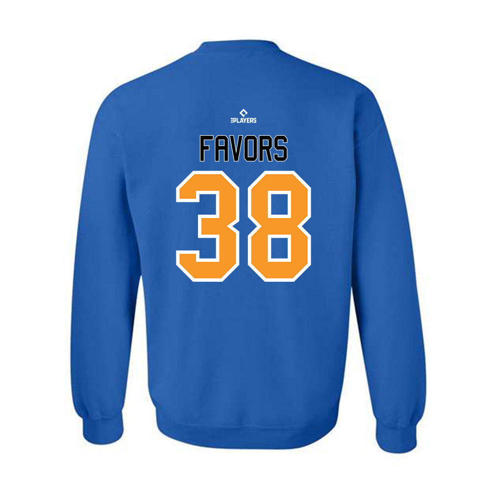 Akron Rubber Ducks - MILB Baseball : Caden Favors - Crewneck Sweatshirt-1