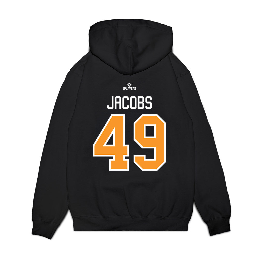 Akron Rubber Ducks - MILB Baseball : Zach Jacobs - Premium Hooded Sweatshirt-1