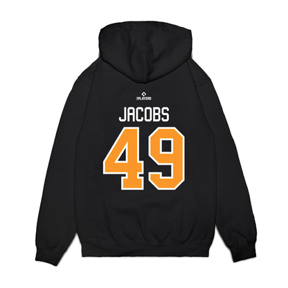 Akron Rubber Ducks - MILB Baseball : Zach Jacobs - Premium Hooded Sweatshirt-1