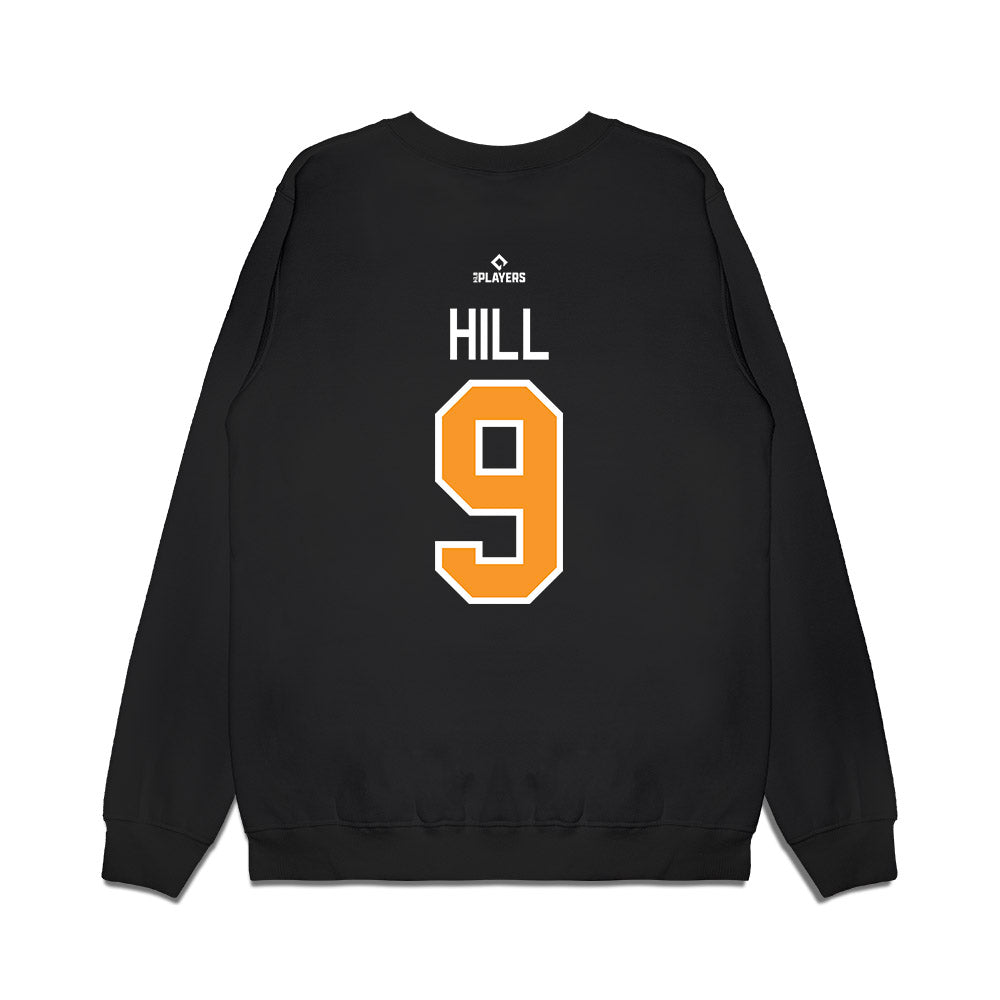 Akron Rubber Ducks - MILB Baseball : Luke Hill - Premium Crewneck Sweatshirt-1