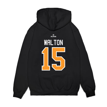 Akron Rubber Ducks - MILB Baseball : Aaron Walton - Premium Hooded Sweatshirt-1