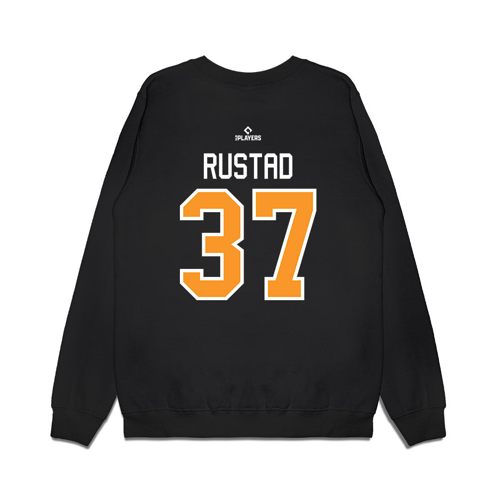 Akron Rubber Ducks - MILB Baseball : Carter Rustad - Premium Crewneck Sweatshirt-1
