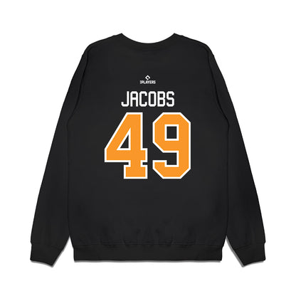 Akron Rubber Ducks - MILB Baseball : Zach Jacobs - Premium Crewneck Sweatshirt-1