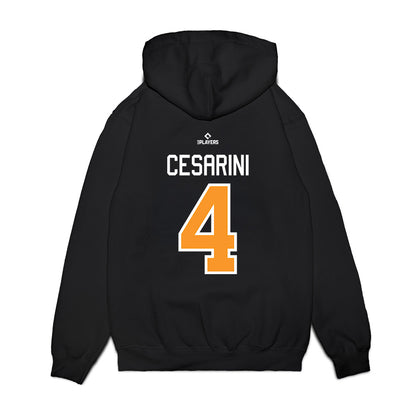 Akron Rubber Ducks - MILB Baseball : Ryan Cesarini - Premium Hooded Sweatshirt-1