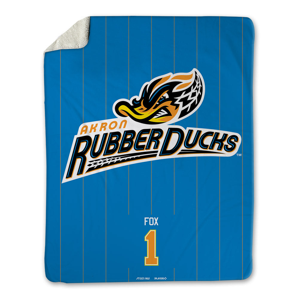 Akron Rubber Ducks - MILB Baseball : Jake Fox - Blanket-0