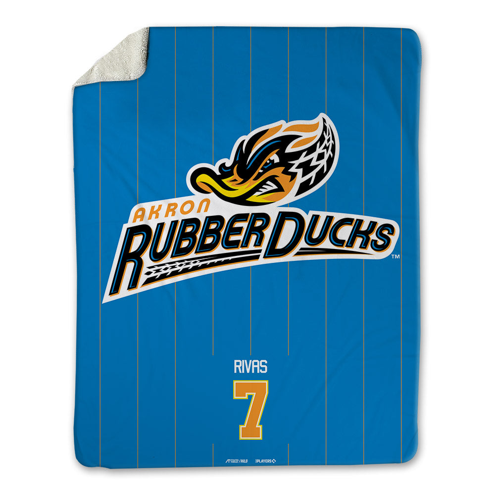 Akron Rubber Ducks - MILB Baseball : Kevin Rivas - Blanket-0