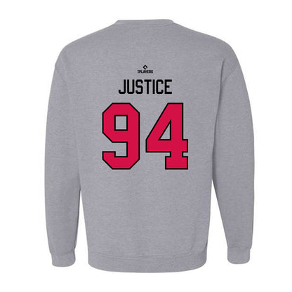 Albuquerque Topes - MILB Baseball : Evan Justice - Crewneck Sweatshirt-1