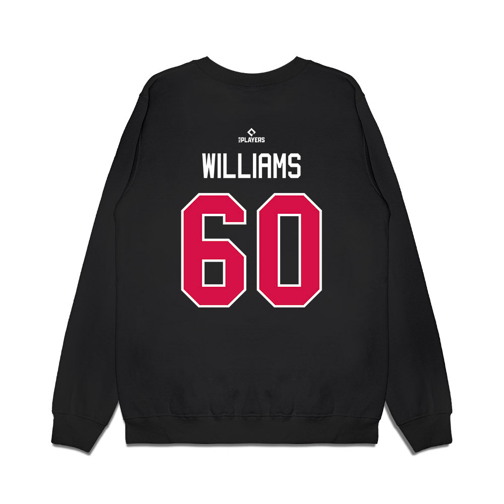 Albuquerque Topes - MILB Baseball : Case Williams - Premium Crewneck Sweatshirt-1