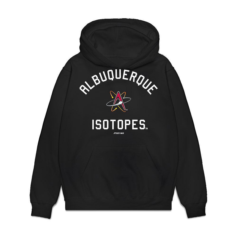 Albuquerque Topes - MILB Baseball : Mason Albright - Premium Hooded Sweatshirt-0