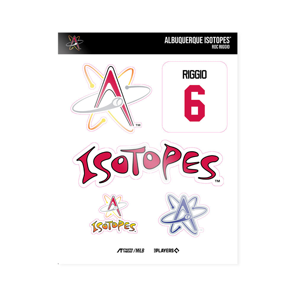 Albuquerque Topes - MILB Baseball : Roc Riggio - Sticker Sheet-0