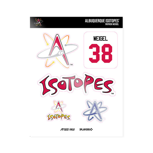 Albuquerque Topes - MILB Baseball : Patrick Weigel - Sticker Sheet-0