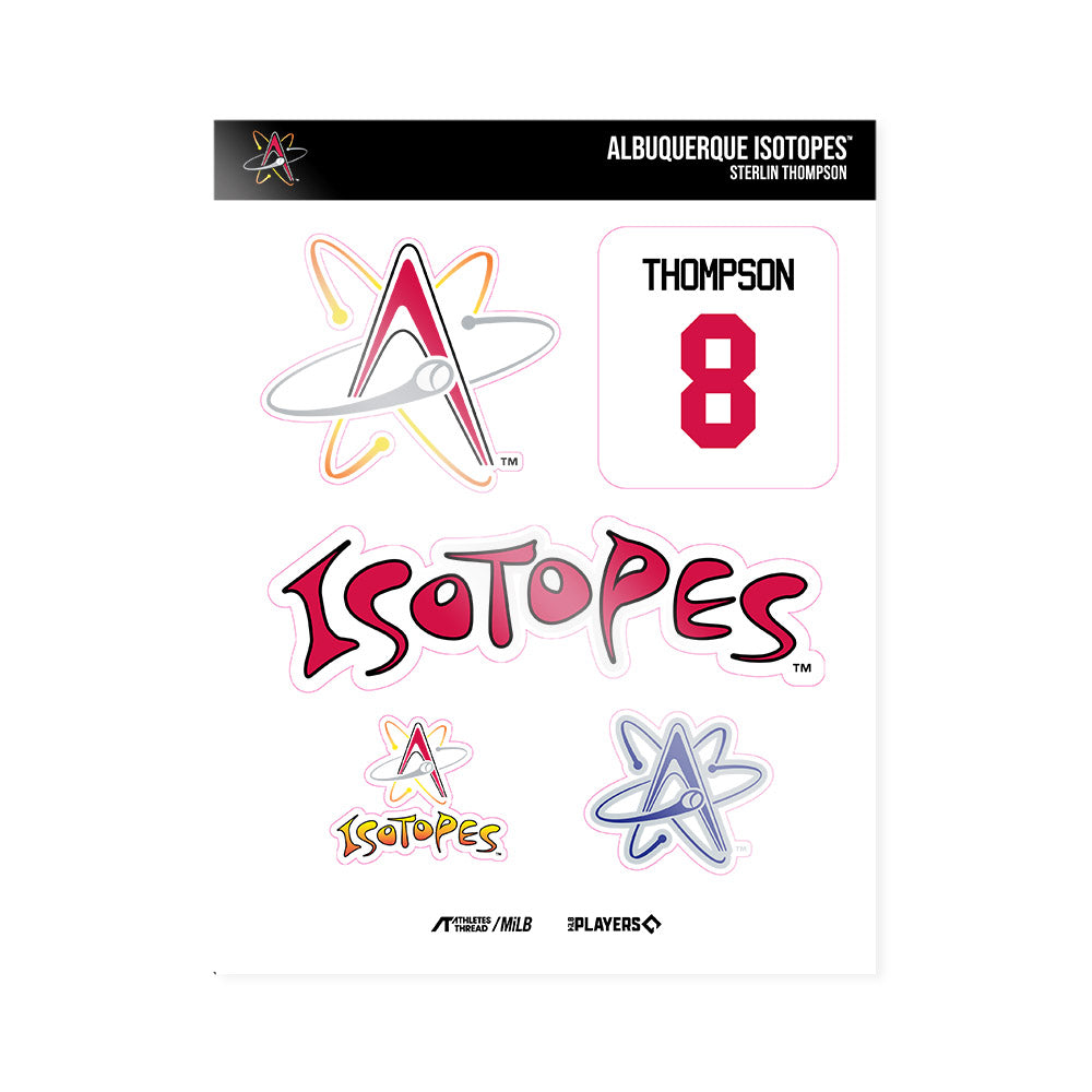 Albuquerque Topes - MILB Baseball : Sterlin Thompson - Sticker Sheet-0