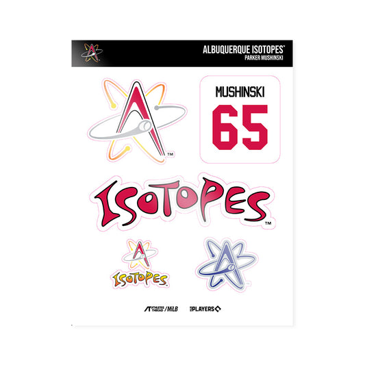 Albuquerque Topes - MILB Baseball : Parker Mushinski - Sticker Sheet-0