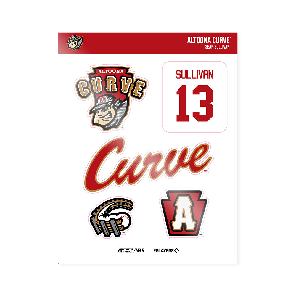 Altoona Curve - MILB Baseball : Sean Sullivan - Sticker Sheet-0