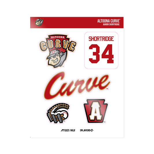 Altoona Curve - MILB Baseball : Aaron Shortridge - Sticker Sheet-0