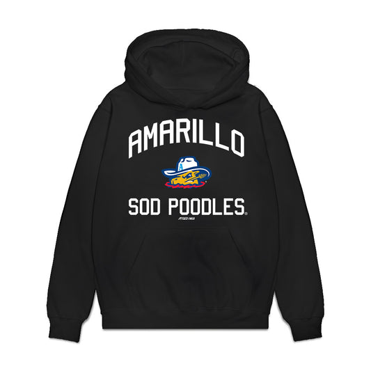 Amarillo Sod Poodles - MILB Baseball : Alec Baker - Premium Hooded Sweatshirt-0