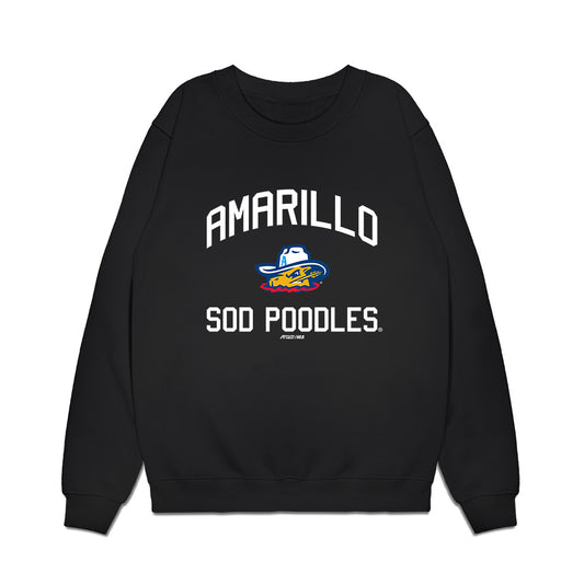 Amarillo Sod Poodles - MILB Baseball : Sawyer Hawks - Premium Crewneck Sweatshirt-0