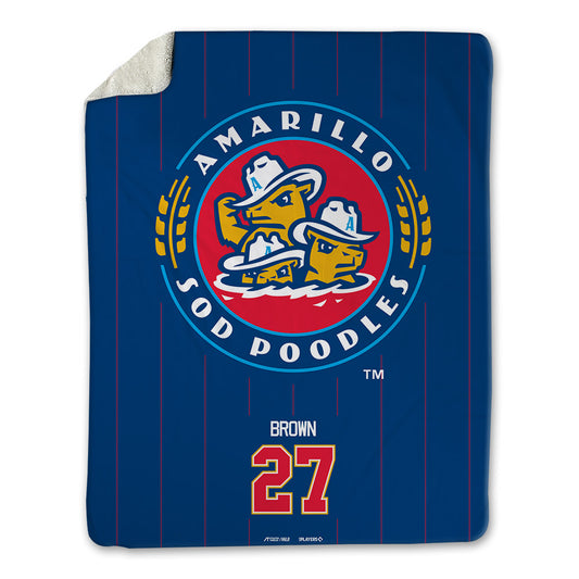 Amarillo Sod Poodles - MILB Baseball : Dawson Brown - Blanket-0