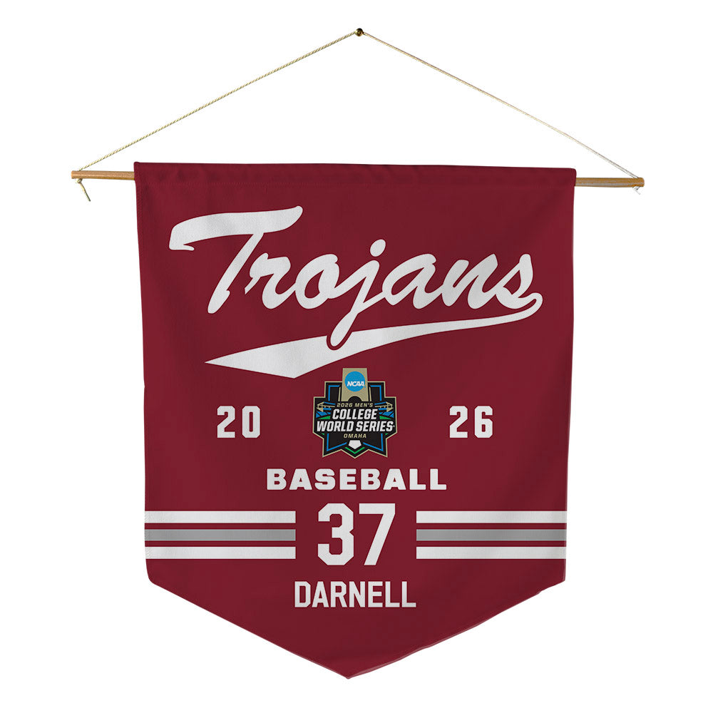 Troy - NCAA Baseball : Sean Darnell - College World Series Pennant - 18" x 21"-0