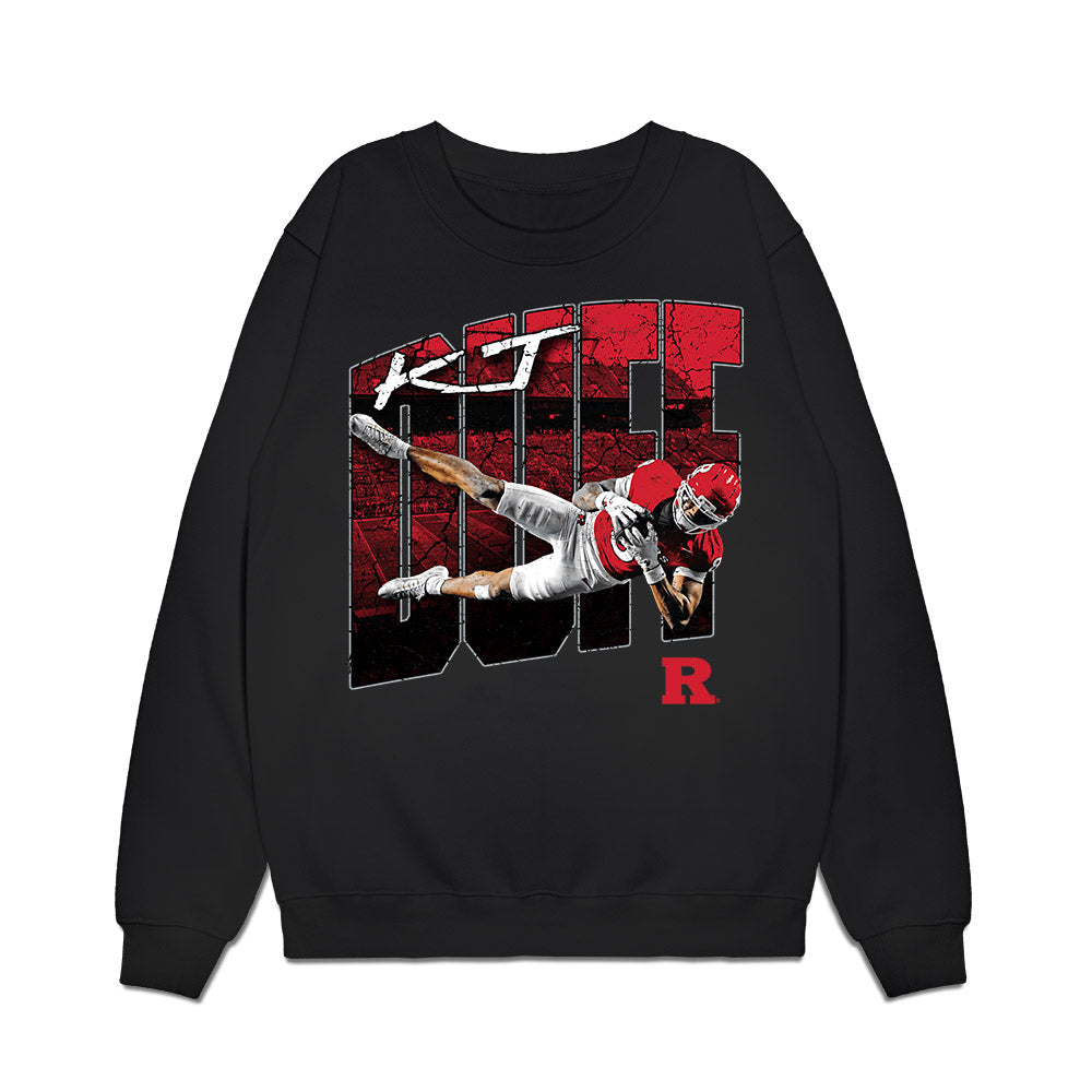 Rutgers - NCAA Football : KJ Duff - Individual Collage Premium Crewneck Sweatshirt-0