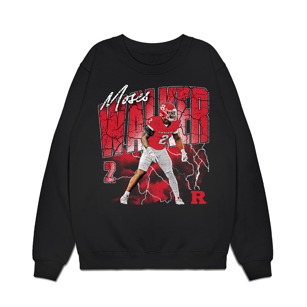 Rutgers - NCAA Football : Moses Walker - Individual Collage Premium Crewneck Sweatshirt-0