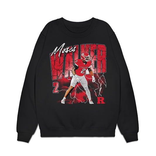 Rutgers - NCAA Football : Moses Walker - Individual Collage Premium Crewneck Sweatshirt-0