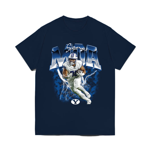 BYU - NCAA Football : Sione Moa - Collage Comfort Colors T-Shirt-0