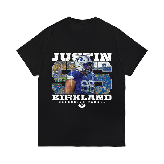 BYU - NCAA Football : Justin Kirkland - Collage Comfort Colors T-Shirt-0