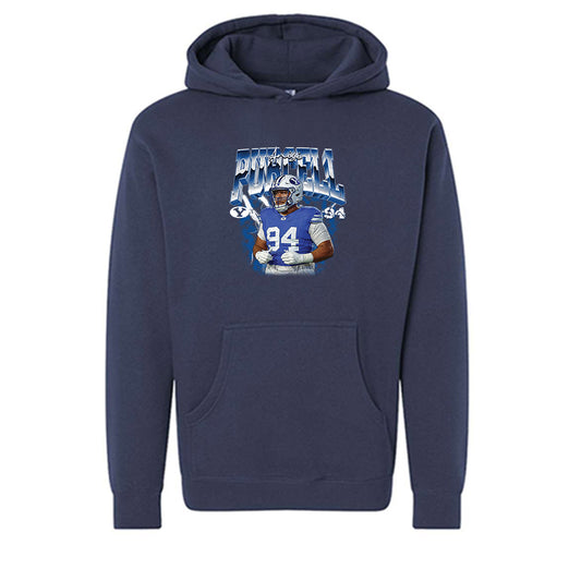 BYU - NCAA Football : Anisi Purcell - Collage Hooded Pullover Sweatshirt-0