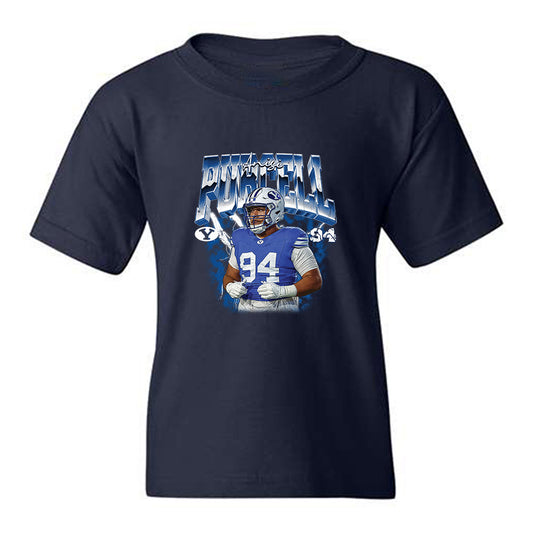 BYU - NCAA Football : Anisi Purcell - Collage Youth T-Shirt-0