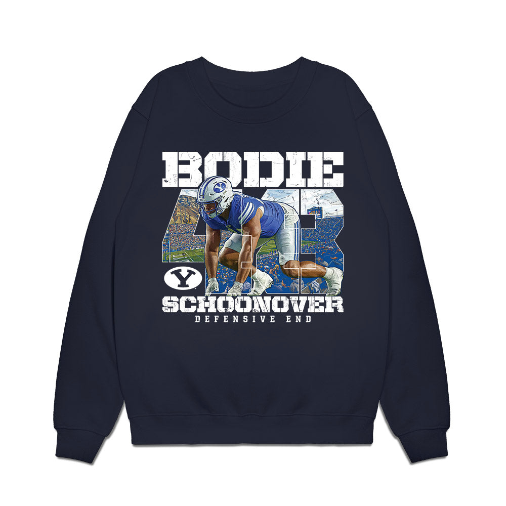 BYU - NCAA Football : Bodie Schoonover - Collage Premium Crewneck Sweatshirt-0