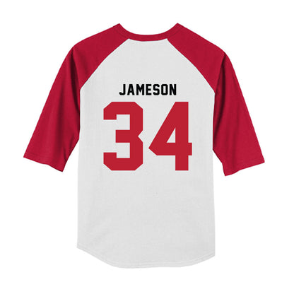 Georgia - NCAA Baseball : Caleb Jameson - OmaDawgs Youth Raglan T-Shirt-1