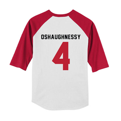 Georgia - NCAA Baseball : Michael Oshaughnessy - OmaDawgs Youth Raglan T-Shirt-1