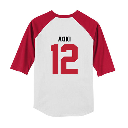 Georgia - NCAA Baseball : Caden Aoki - OmaDawgs Youth Raglan T-Shirt-1