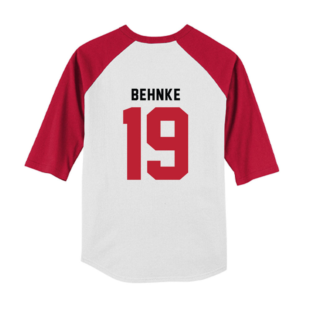 Georgia - NCAA Baseball : Andrew Behnke - OmaDawgs Youth Raglan T-Shirt-1