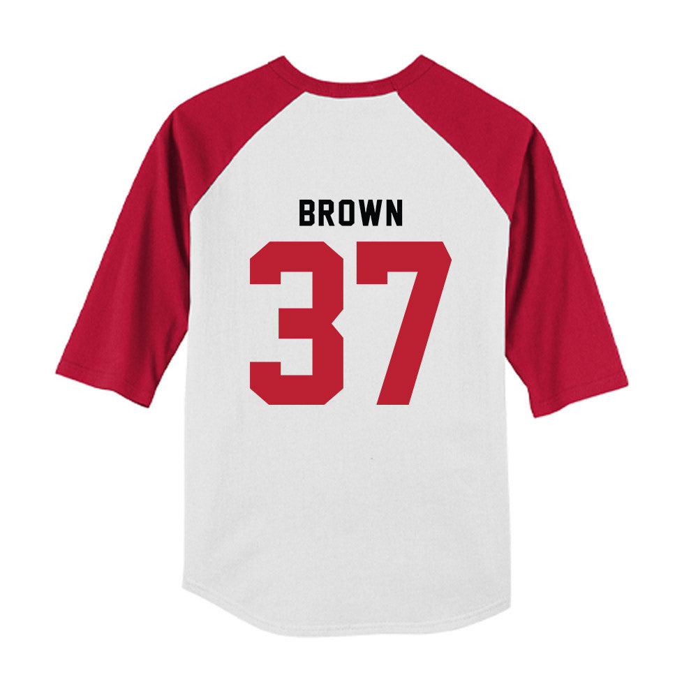 Georgia - NCAA Baseball : Zachary Brown - OmaDawgs Youth Raglan T-Shirt-1