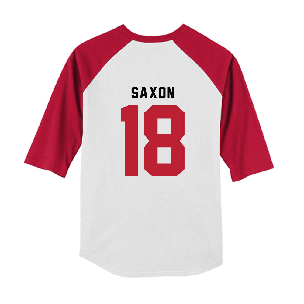 Georgia - NCAA Baseball : TL Saxon - OmaDawgs Youth Raglan T-Shirt-1