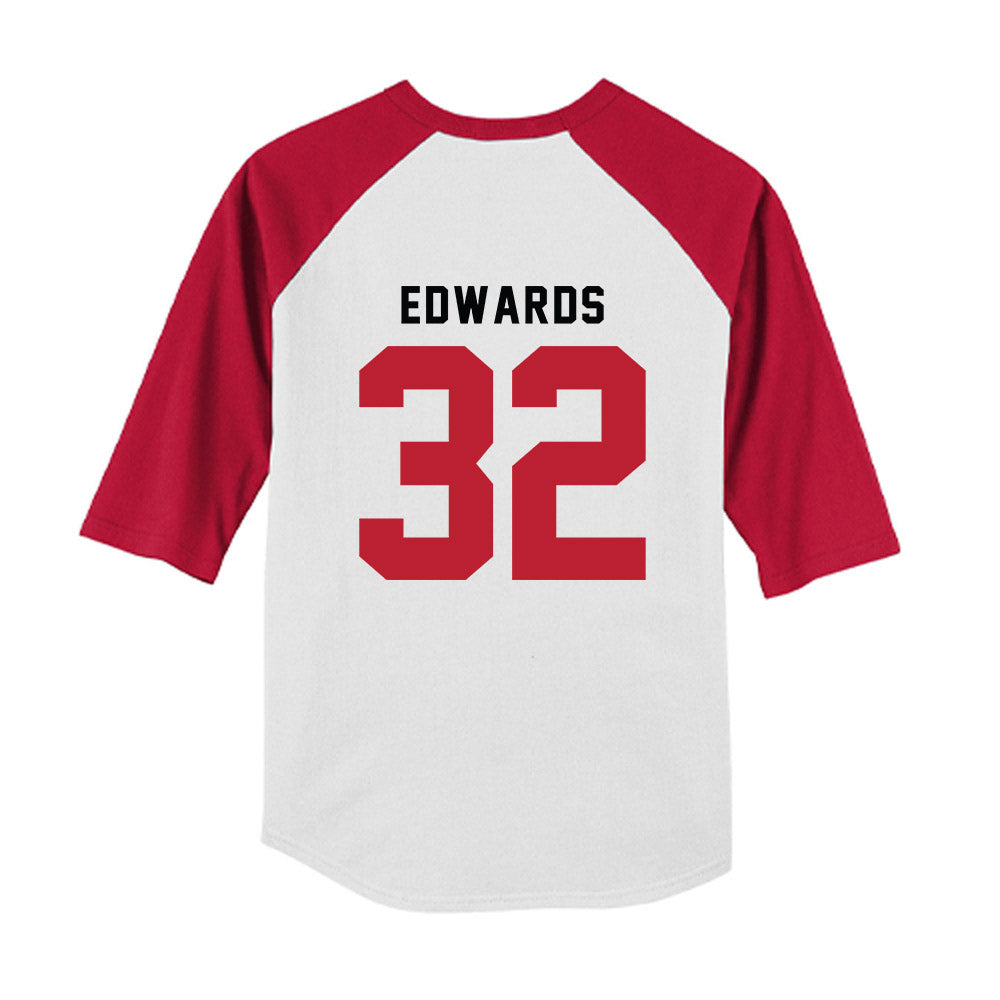 Georgia - NCAA Baseball : Grant Edwards - OmaDawgs Youth Raglan T-Shirt-1
