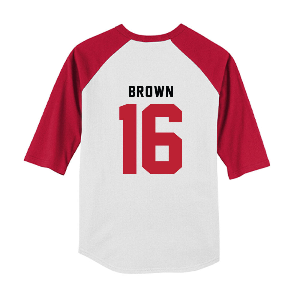Georgia - NCAA Baseball : Zachary Brown - OmaDawgs Youth Raglan T-Shirt-1